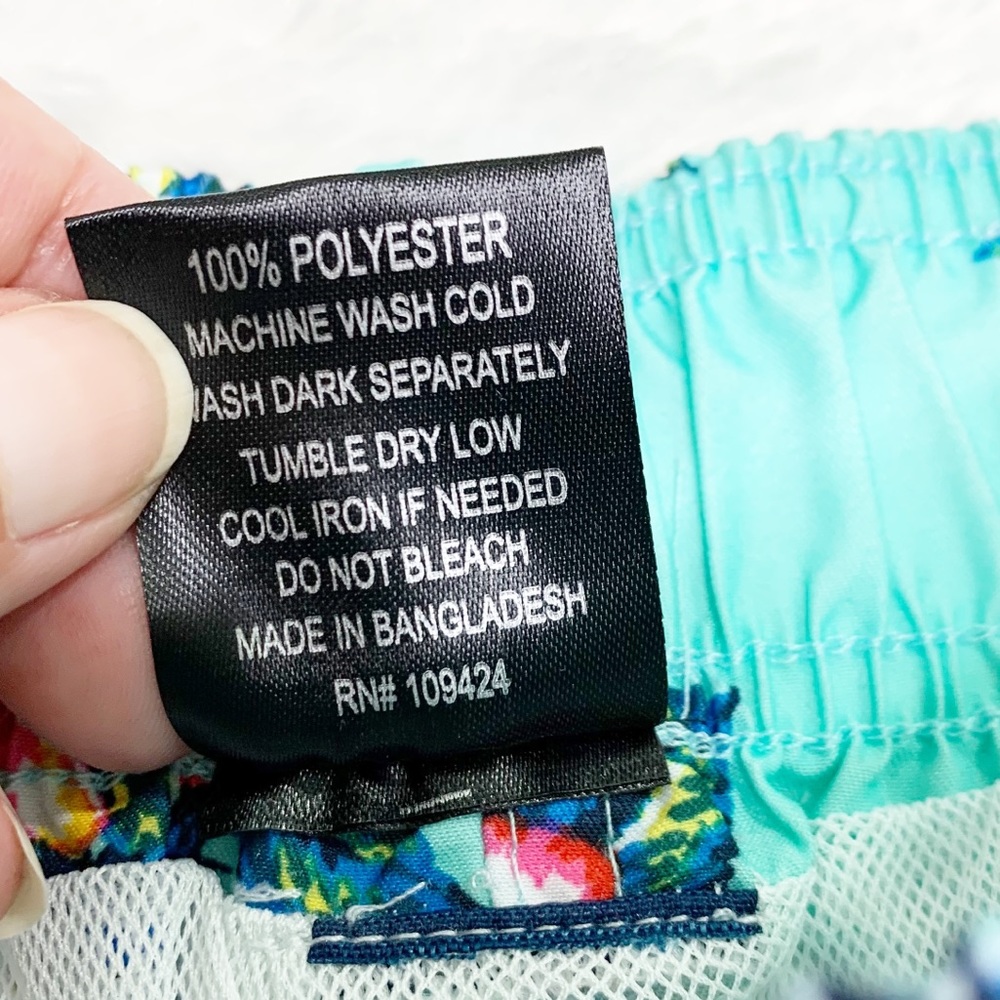 Jake Austin Tropical Print Swim Trunks - Picture 6 of 7
